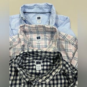 Janie and Jack Long Sleeve Button Down Shirt Bundle of 3 Shirts Size 12-18 Mos.